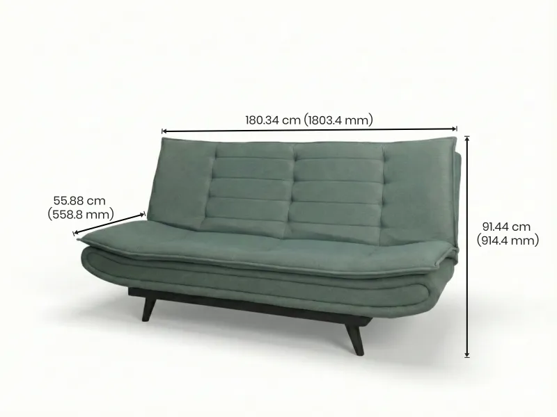 Oasis Sofa Cum Bed in Mineral Green